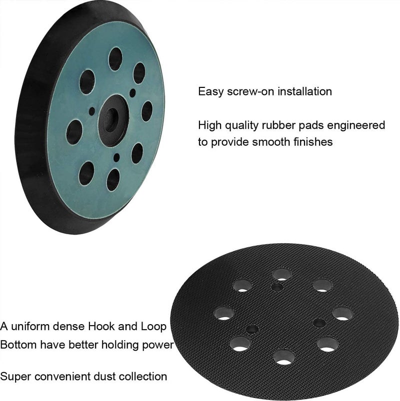 Tockrop 5 Inch 8-Hole Hook and Loop Sander Pads Replacement Sanding Pads for DeWalt DW420, DW421, Dw423, DW426, D26451, D26453 Orbital Sanderâ€¦ - Image 5